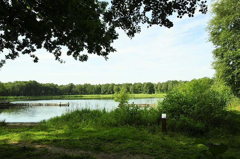 Het Hijkermeer in 2017 bekend als visplas en ook als zwemplas. Eerder werden de schapen hierin gewassen. 